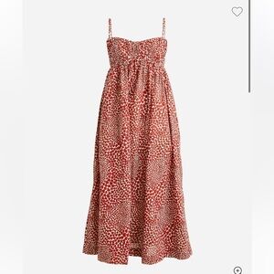 J. Crew Strawberry Print Voile Empire Waist Dress in Cotton size Medium